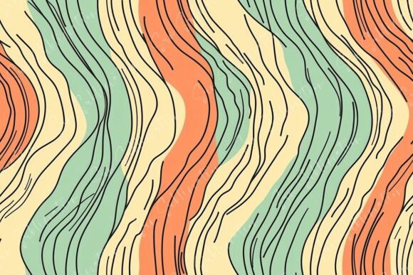 Abstract Wavy Patterns in Soft Seamless