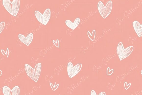 Charming Heart Patterns on a Soft Peach
