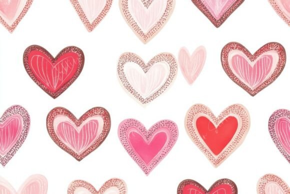 Colorful and Charming Heart Patterns: A Modern Canvas for Love and Creativity