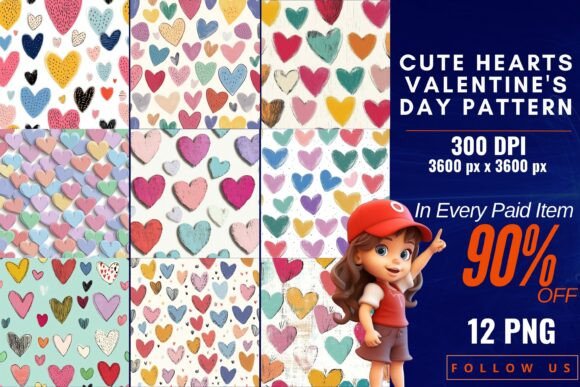 Cute Hearts Valentine’s Day Patterns: A Creative Essential for Modern Designers
