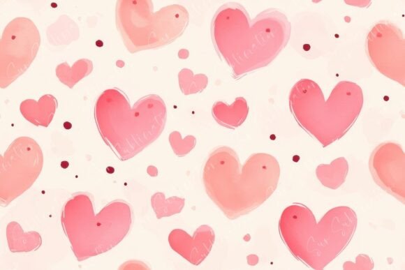Delicate Pink Heart Patterns: A Watercolor-Inspired Seamless Design for Modern Creativity