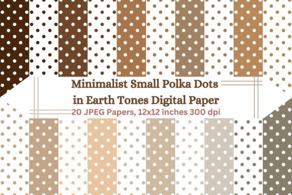 Earth Tone Small Polka Dots Patterns for Creative Projects
