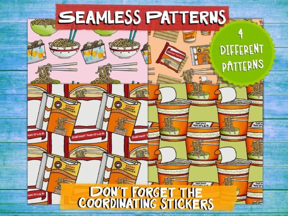 Enhancing Creativity with Ramen Noodles Seamless Patterns