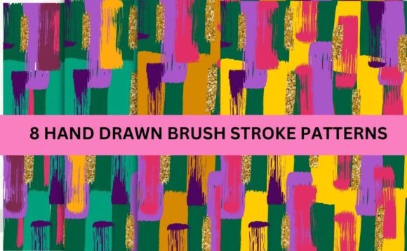 Madi Grass Gold Brushstrokes Patterns