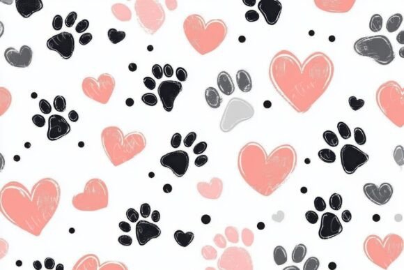 Playful Patterns Featuring Pawprints: A Whimsical Design for Pet Lovers