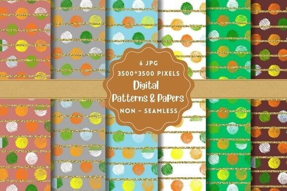 Polka Dots Digital Papers and Patterns