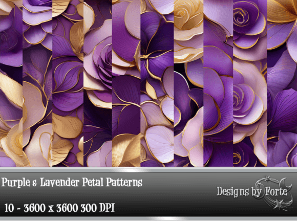 Purple Lavender Petal Patterns: A Versatile Resource for Creative Projects