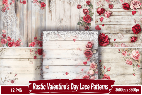Rustic Valentine's Day Lace Patterns