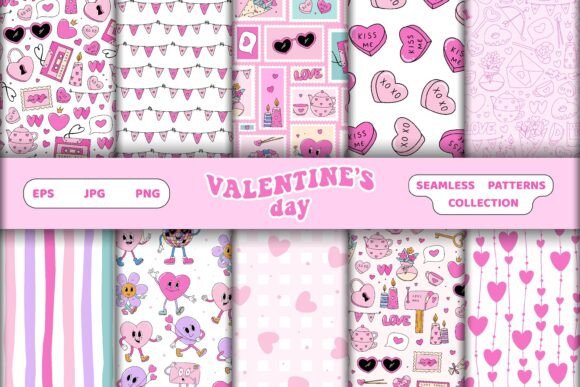 Valentine’s Day 10 Patterns EPS JPG PNG: A Comprehensive Look at a Versatile Design Collection