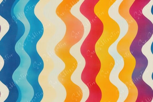 Vibrant Wave Patterns in Warm Seamless