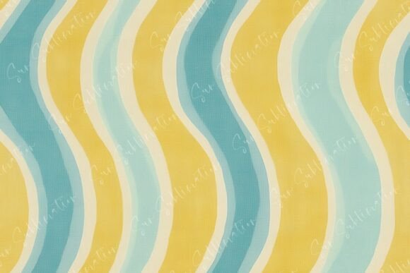 Wavy Patterns of Light Blue Seamless