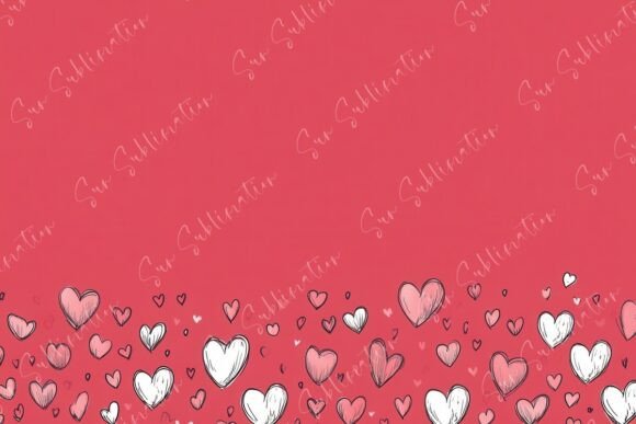 Whimsical Heart Patterns on a Bright